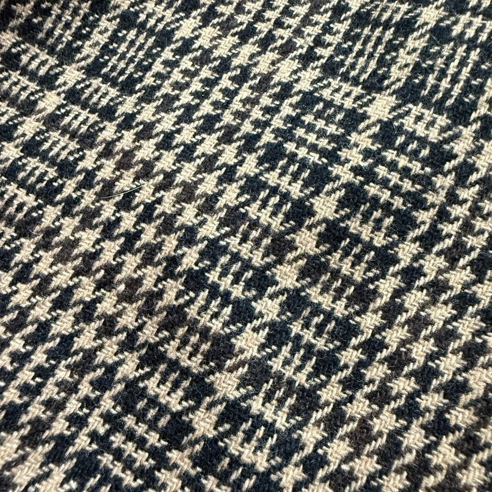 Vintage Sag Harbor Blazer Womens 14 Brown Black Houndstooth Academia Wool Grunge